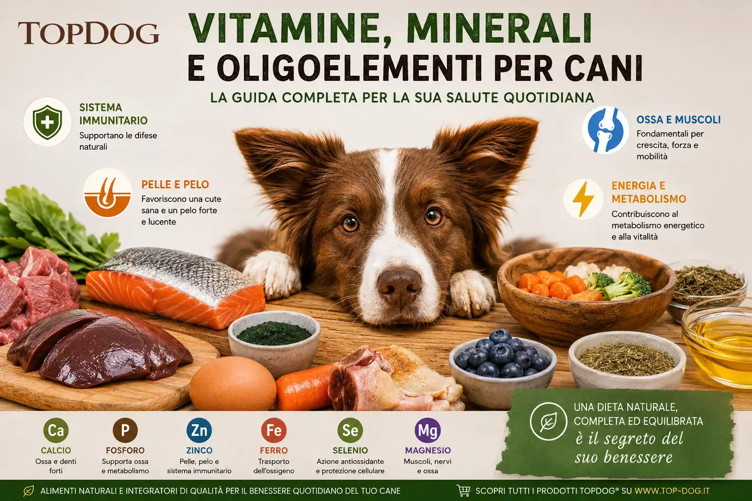 vitamine e minerali nel cibo per cani