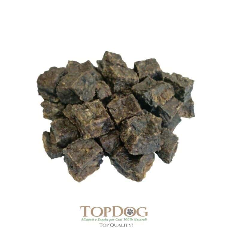 Carne di Cervo per cani essiccata a cubetti 100gr