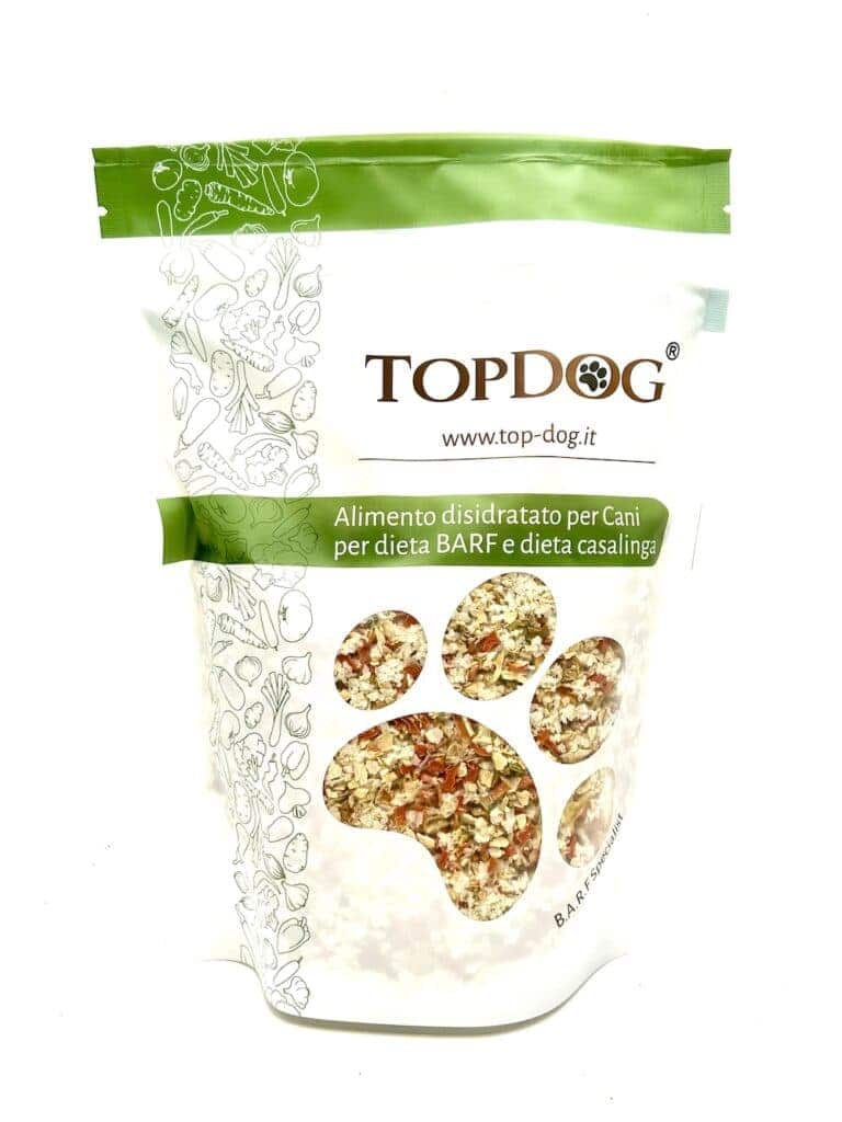 miscela leggera di verdure ed erbe per cani