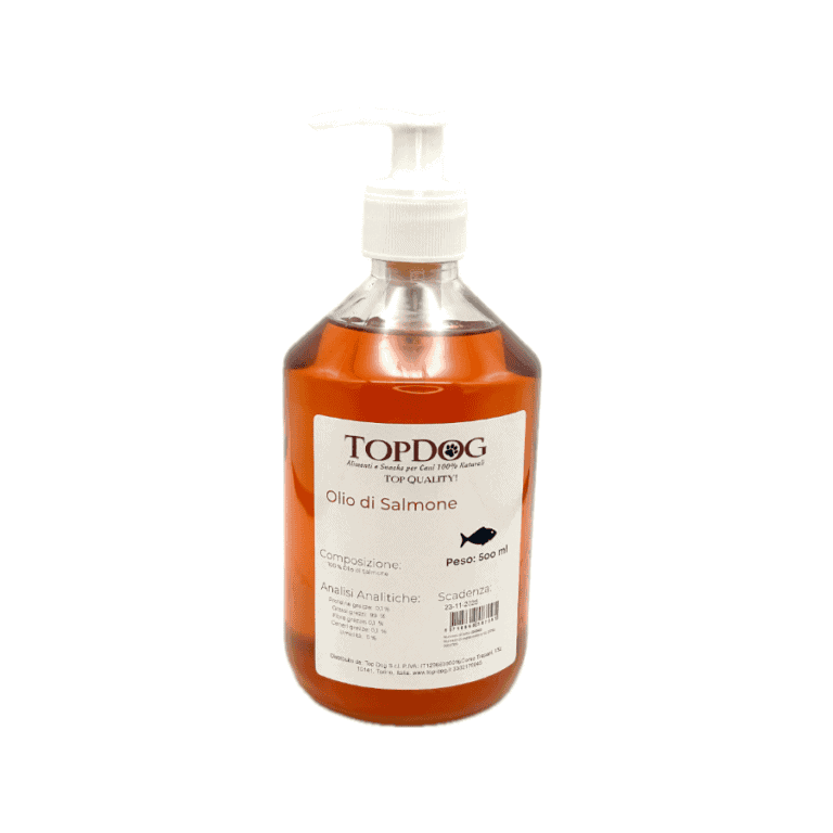 lio di salmone per cani topdog 500ml integratore naturale