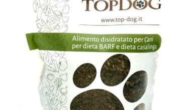 milza disidratata di bovino in scaglie per cani
