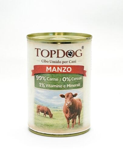 cibo umido per cani monoproteico manzo