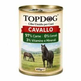 cibo umido monoproteico per cani al cavallo