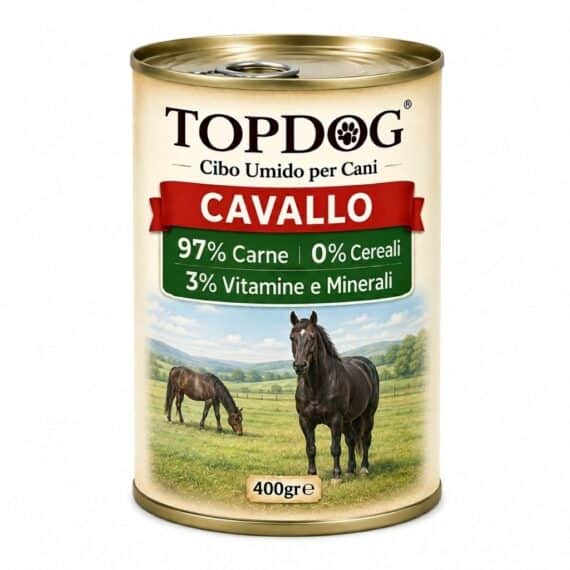cibo umido monoproteico per cani al cavallo