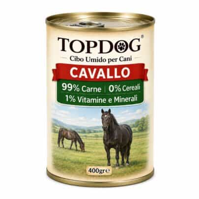 cibo umido monoproteico per cani al cavallo