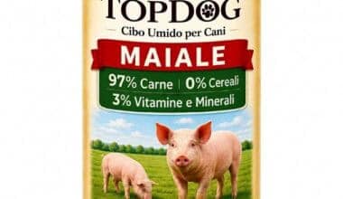 cibo umido monoproteico per cani al maiale