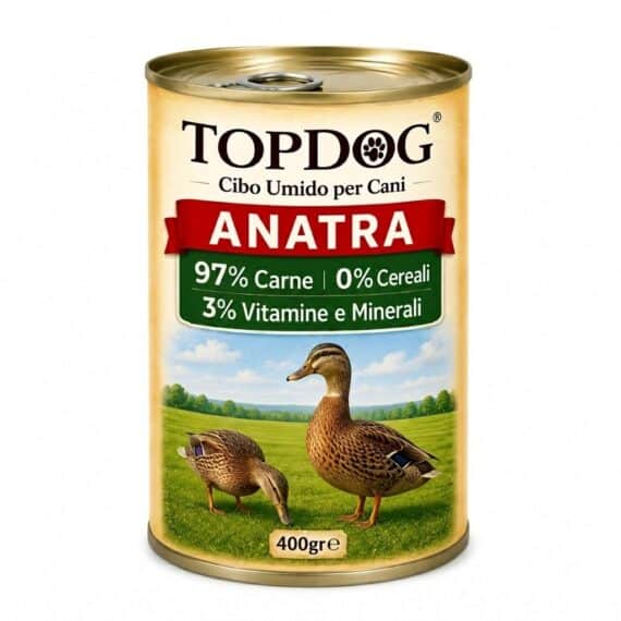 cibo umido monoproteico per cani anatra