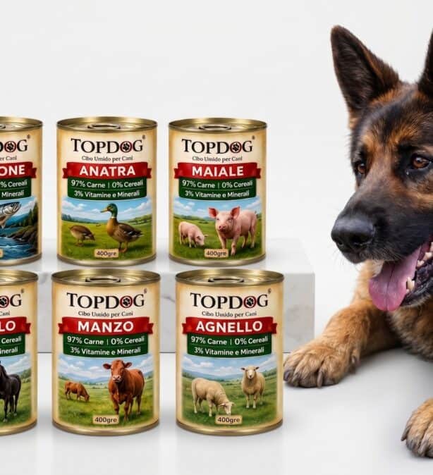 Cibo Umido Monoproteico per Cani con 97% di Carne TOPDOG® - 400gr